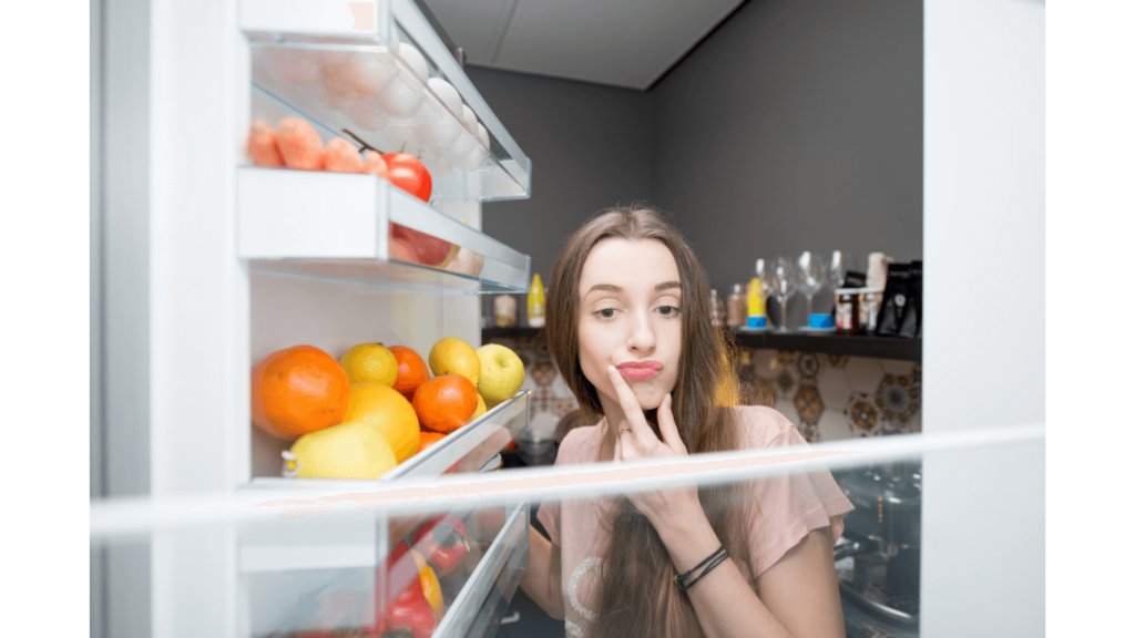 Bottom-freezer refrigerator fresh goods accessible at eye-level