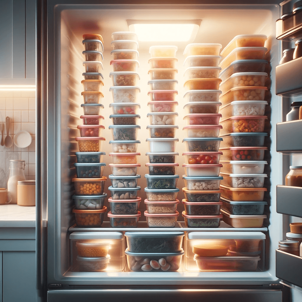 A nicely organized refrigerator