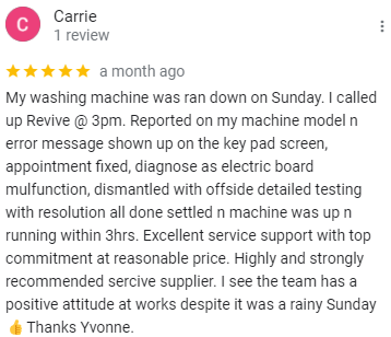 Google Review 7_top washing machine repair_commited service